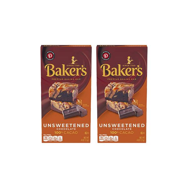 Baker's Unsweetened Baking Chocolate Bar, 4 Ounce Kosher Okd