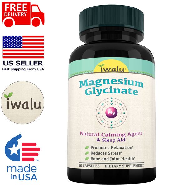 Magnesium Glycinate Supplement For Women Chelated For Maximum Absorption 60ct