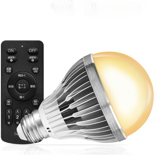 VENTOTA LUC-15WE26G lucimo LED Light Bulb E26 100w Dimmable Color with Remote Control Diameter 3.1 inches (80 mm) Daylight White Light Bulb Color 1500 lm Night Light Wide Light Distribution High