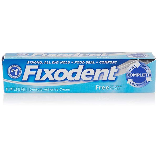 Fixodent Free Denture Adhesive Cream 2.40 oz (Pack of 7)