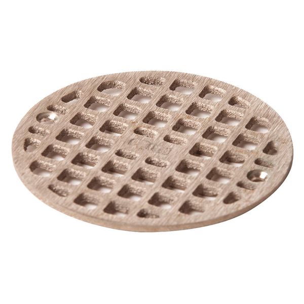 Floor Drain Grate, Round, 5-19/32 In Dia