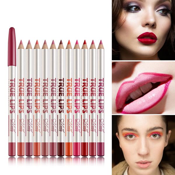 JTLB 12 Farben Lip Liner Pencil Wasserdicht Matt Lip Liner Pen Hochpigmentierte Lip Pencils Set Frauen Mädchen