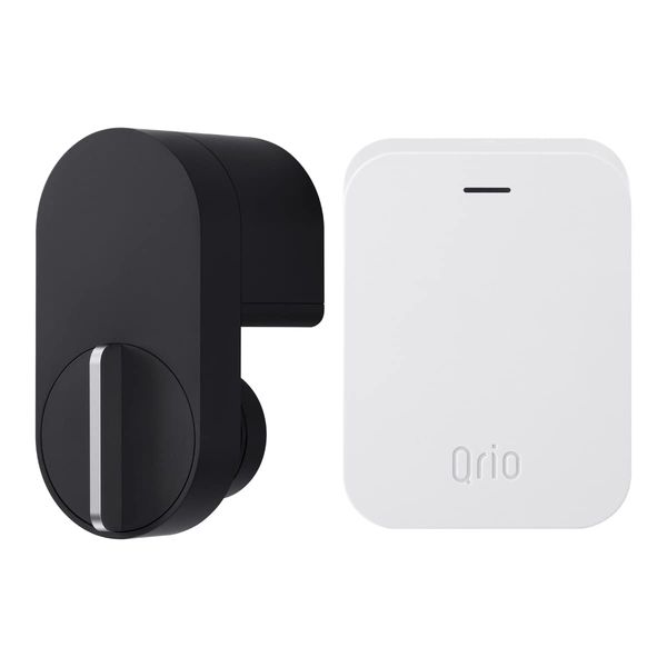 Qrio Lock Black Qrio Hub Set, Opens and Closes Keys with Smartphone, Smart Lock, Smartphone, Electronic Key, Compatible with Curio Lock, Curio Hub