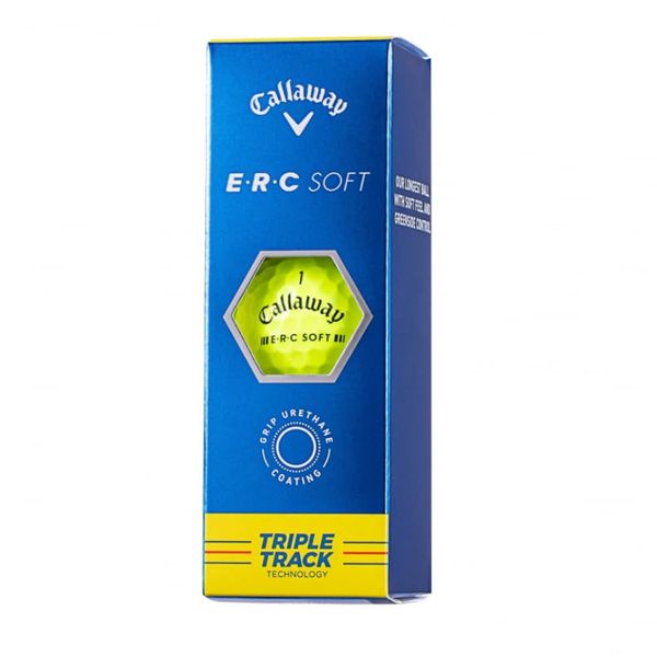 Callaway Golf Balls ERC SOFT Ball Sleeves (3 Pack) (Yellow/FF/Men's)