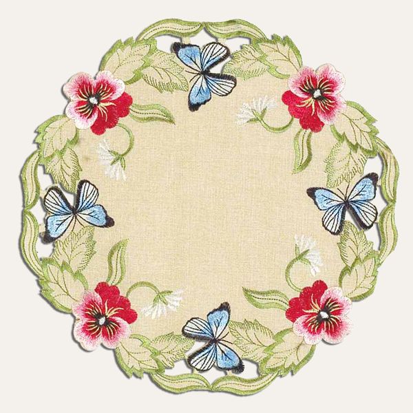 Beige Table Doilies - Maliana Collection - Doilies / Set of 4