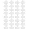 32 Write On Wire Labels - White, 1.2" x 0.63" for Electronics & Computers Cable Management