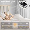 20" Flush Mount LED Ceiling Fan With Lights Remote & APP Control Fan Light Kit