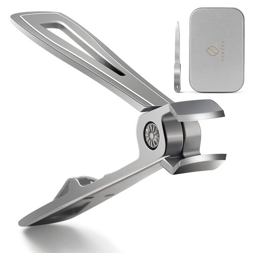 FERYES Nail Cutter Toenail Clippers for Thick Nails with Metal Nail File - 15mm Wide Jaw Nail Clipper for Tough Fingernails - Stainless Steel Nail Trimmers Fingernail Clipper for Seniors, Men & Women…