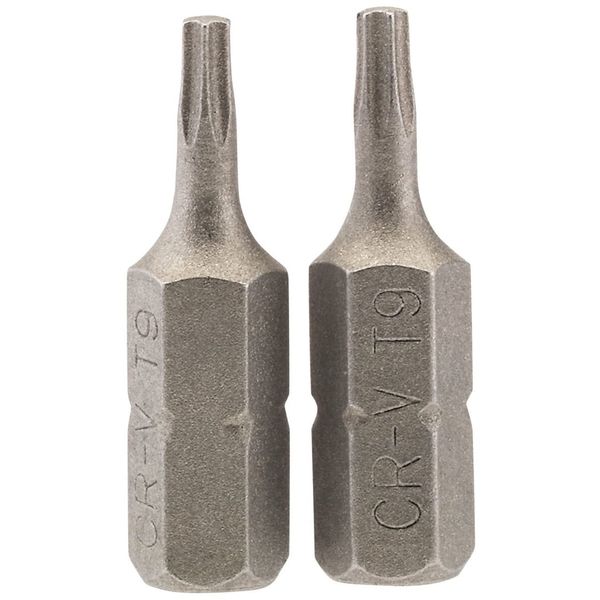 Draper 66427 T9 1/4" Hex Draper TX-Star® Insert Bit 25mm Long (2 Piece)