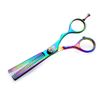 Professional Hair Thinning Scissors, Offset, Rainbow - 5.5 inch Case