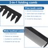 Tomedeks 2 PCS Fine tooth comb and wide tooth comb men