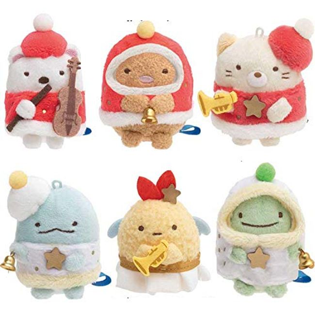 San-X 6 Types Set Sumikko Gurashi Tenori Plush Sumikko Gurashi Collection Christmas Ver