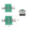 sourcing map 2pcs Type-C Male to Female USB 3.1 Test PCB Board Adapter Double-Sided Socket with Pin Header Connector for Data Cable Adapters