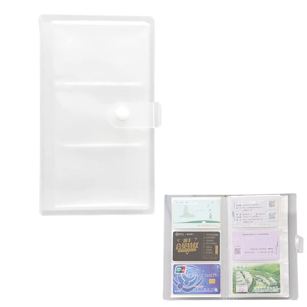 nalaina Card Case, Card Holder, Business Card Holder, Business Card Holder, Point Card Case, Holds 240 Cards, Large Capacity, Transparent, Office, Business, Gift, Unisex