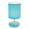 Simple Designs LT2005-BLU Stonies Small Stone Look Table Desk Bedside Lamp, Blue