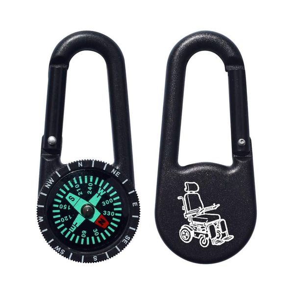 Azeeda 'Electric Wheelchair' Compass Keyring (KC00030752)