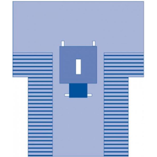 Laparotomy Surgical T-Drape with Instrument Pad #DYNJP3003