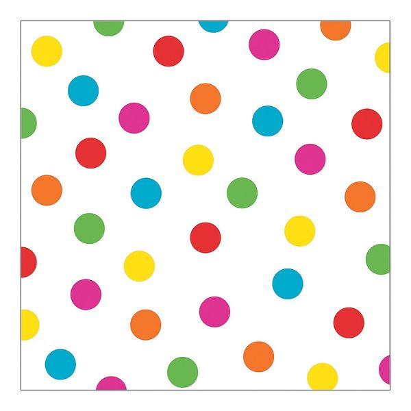 Bright Polka Dot Backdrop Banner ( 6 Ft. X 6 Ft) Plastic.