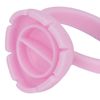 100pcs Lash Glue Holder, Ring Cup Eyelash Extensions Quick Blossom Cup Lash Organizer Tool(Pink)