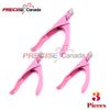 3 Pcs Professional Nail Clipper Acrylic UV Gel False Tips Cutter ( Pink )