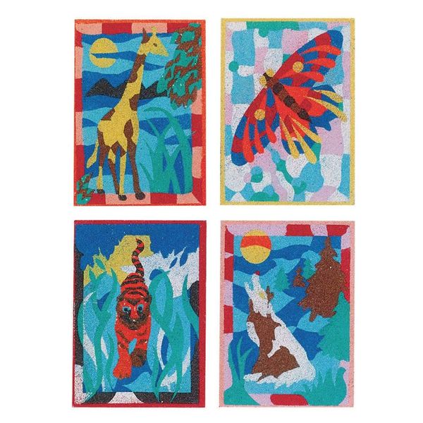 Sand Art Boards - Wild Animals, 5" x 7" (Pack of 12)