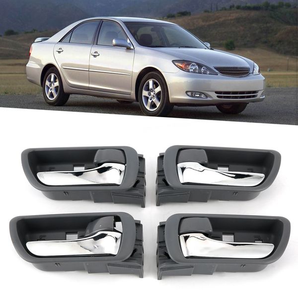 4pcs Interior Door Handle Set For Camry 2002‑2006 Passenger Side ABS OSI