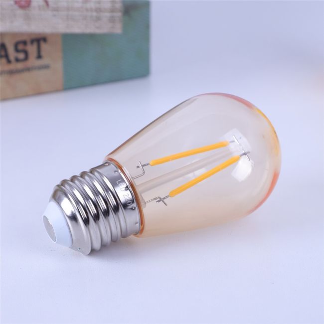 Amber C7 Led Bulb E14 220V E12 110V Filament Lamp 0.5W Retro Vintage  Replaceable Warm White For String Light Christmas Lights