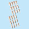 24 Pieces Medium Length Adult Women Cream Gradient Nail Tips For Taking Photos, Weddings, Coming-of-Age Ceremonies, Parties, After-Parties, etc.