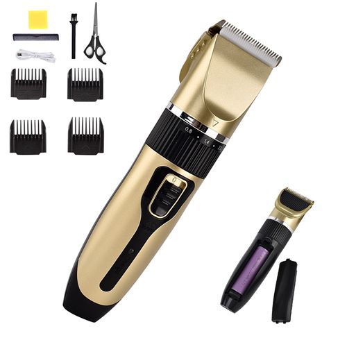 Hair Clippers for Men Home, Cordless Hair Clippers with 4 Guide Combs Scissor USB Charging Cable All in One Hair Cutting Kit, Lightweight Rechargeable Hair Trimmer Tool Adjustable Cutting Length