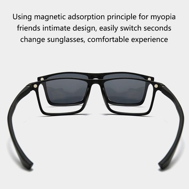 6 In 1 Men Women Polarized Optical Magnetic Clip on Sunglasses