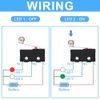 Micro Limit Switch Micro Switch 20pcs Mini Micro Limit Switch AC 5A 125-250V 3Pin Terminal 1NO 1NC for Electronic Appliance 3D Printer Auto Machine