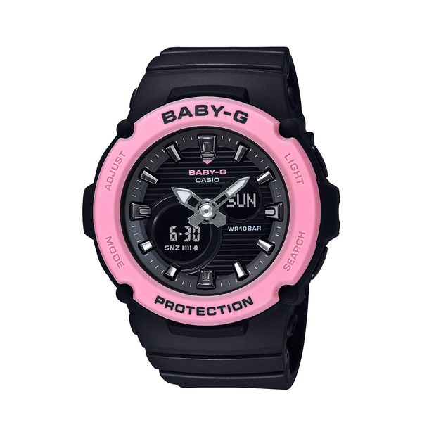 Casio Baby-G BGA-270 Series Wristwatch, Black x Vivid Pink