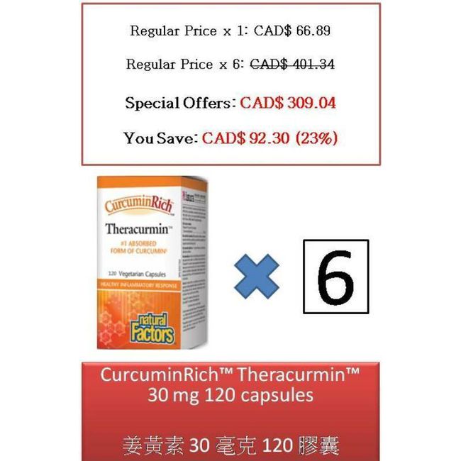 120 V CurcuminRich™ Theracurmin™ 30 mg - Natural Factors