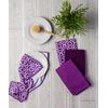 DII Cleaning Collection Multi-Purpose Microfiber, Eggplant Lattice, Dishtowel Set