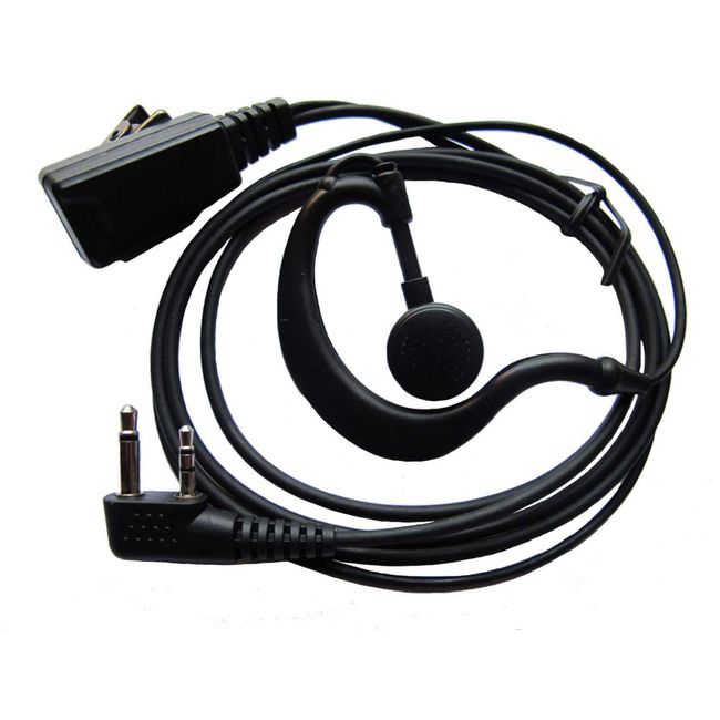 bestkong Earpiece for Icom Radio IC-V8 V80 V80E V82 V85 F4026 F3G F4G F11 F11S F14 F14S F21 F21S F24 F24S G Shape Earphone Earhook Headset with Mic 2 PIN