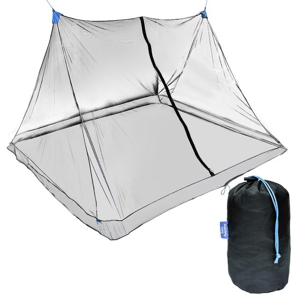 Solo Sapiens Kayamo Backpackers Must Have! Compact Portable Travel Mosquito Net Mosquito Net, 2-Point Hanging, Lightweight, Side Zipper, Regular Size