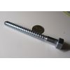 Zinc Hex Head Lag Screw 3/4 Hex Size 1/2 Thread x 5.0" Length, 10 pcs