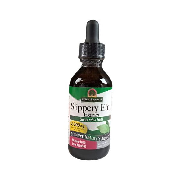 Nature's Answer Slippery Elm Extract Herbal Supplement, 2 fl oz, Kosher & Glute