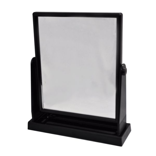 AD-612 Large Tabletop Mirror, Black, Easy to Read Large, Stand Type