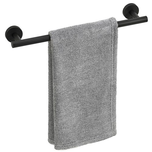 Matte Black Towel Bar, 14 Inch Towel Racks for Bathroom Wall Mounted, Thicken SUS304 Stainless Steel Heavy Duty Hand Towel Holder Organizer, Bathroom Accessories, Total Length 16.5 Inch