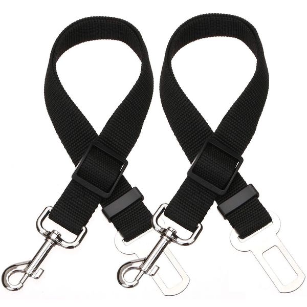 Elisel Elisel 2 Packs Adjustable Length Pet Dog Cat car seat Belt Pet seat Be...