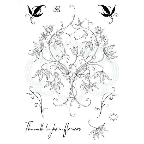 Pink Ink Designs Classic Clematis-Clear Stamp Set, A5