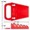 Ernst Manufacturing Gripper Wrench Organizer, 5 Tool, Red