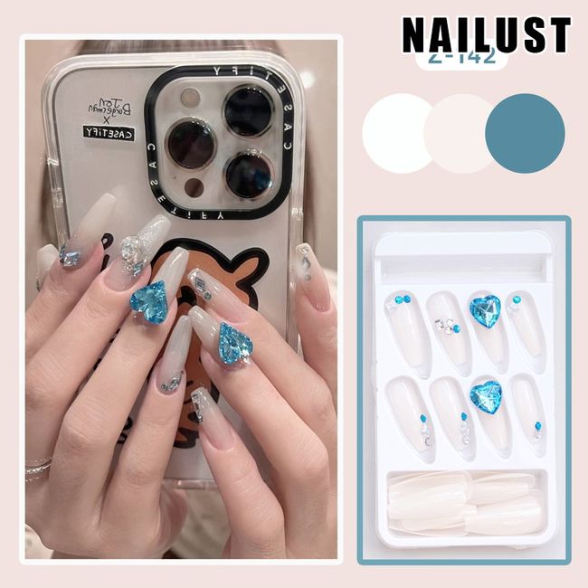 Nails Hands Fingers  [Set of 24] Nail Tips Nail Tips Nail Stickers False Nails False Nails Present Paste Nails Peelable Summer Nails Nail Supplies Nail Art Nail Parts NAILUST