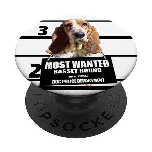 Basset Hound Black PopSocket Holder Mount Car Kids B