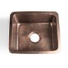 Monarch Abode 17-inch Hand Hammered Pure Copper Highball Dual Mount Drop in Kitchen Sink, Drop in or Undermount Kitchen Sink, Deep Single Rectangular Bowl