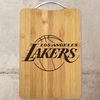  Lakers Laser Engraved Bamboo Cutting Board