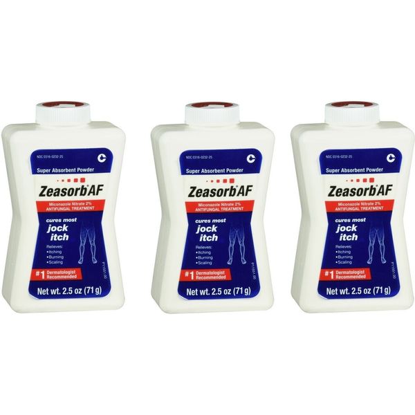 ZeasorbAF Jock Itch Powder 2.5oz (3 Pack)