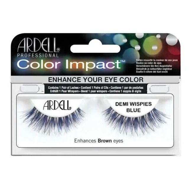 ARDELL Color Impact False Lashes - Blue Demi Wispies ( 3 Pack )