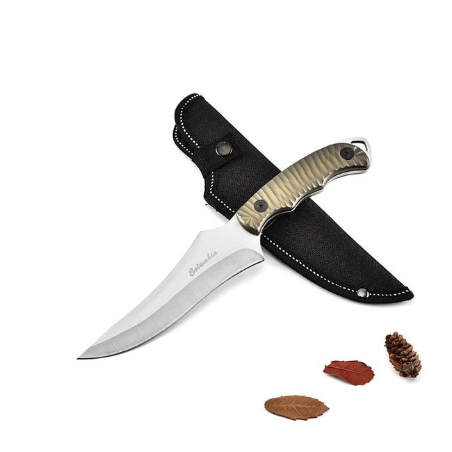 Dcenrun Fishing Knife Sheath Knife for Fishing and Outdoor Use in Palm Size for Convenient Carrying (White)